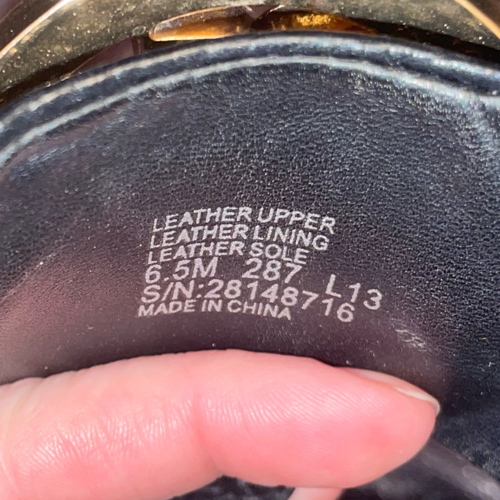 Tory Burch Black Leather Sandals with Gold Accents - Picture 5 of 5